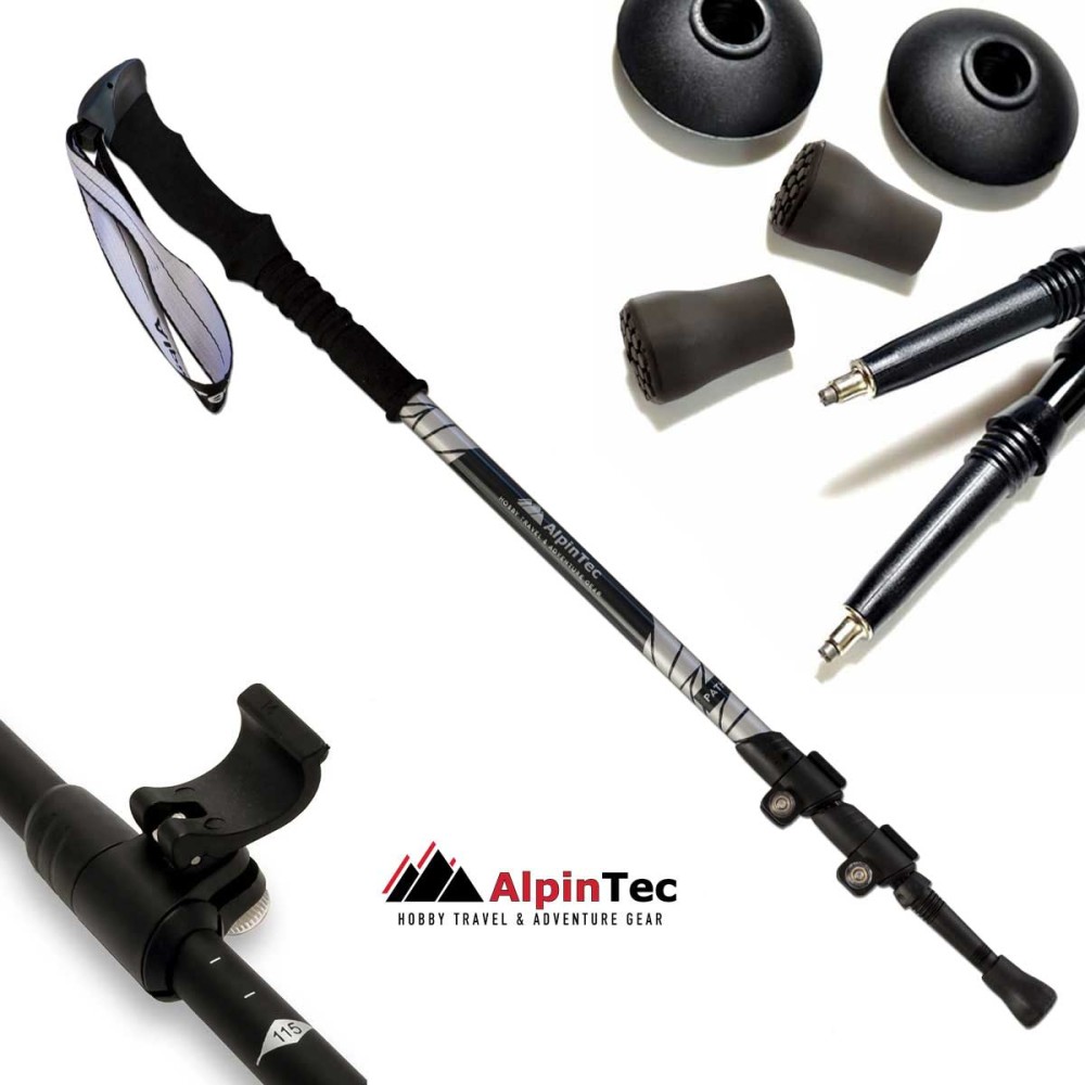 Μπατόν ALPITEC Πεζοπορίας Pathfinder F/Lock - μπλε/ραφ