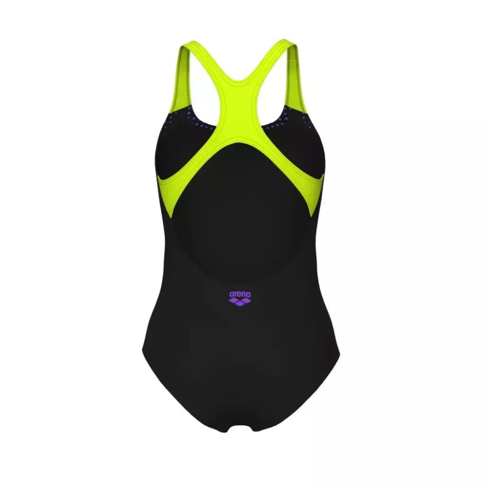 ΓΥΝΑΙΚΕΙΟ ΜΑΓΙΟ ARENA SOLID Foggy Dots Swim Pro Black - Artic Lime
