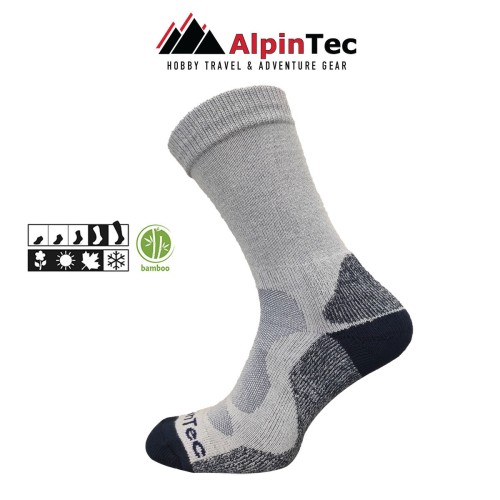 Κάλτσες Bamboo Trekking ALPINTEC - γκρι / μπλε