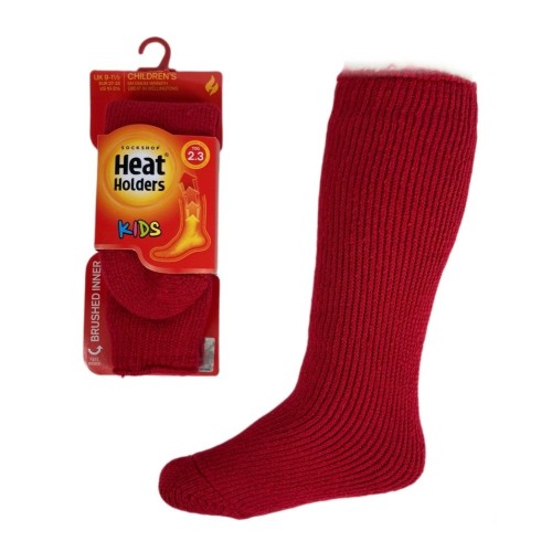 Παιδικές κάλτσες HEAT HOLDERS plain - Κόκκινο
