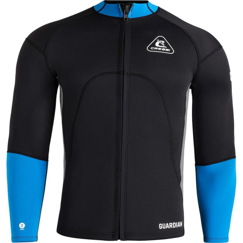 CRESSI Guardian σακάκι κολύμβησης και θαλασσίων σπορ, neoprene 2mm Μαύρο // Μπλε