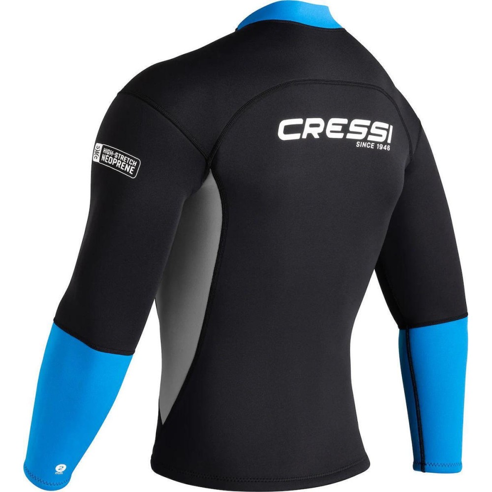 CRESSI Guardian σακάκι κολύμβησης και θαλασσίων σπορ, neoprene 2mm Μαύρο // Μπλε