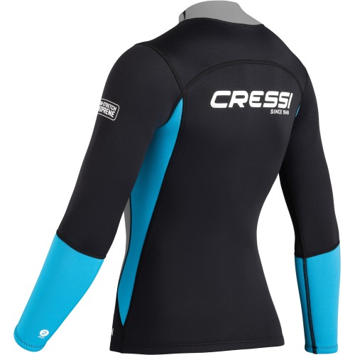 CRESSI Guardian γυναικείο σακάκι κολύμβησης και θαλασσίων σπορ, neoprene 2mm Μαύρο // AquaMarine
