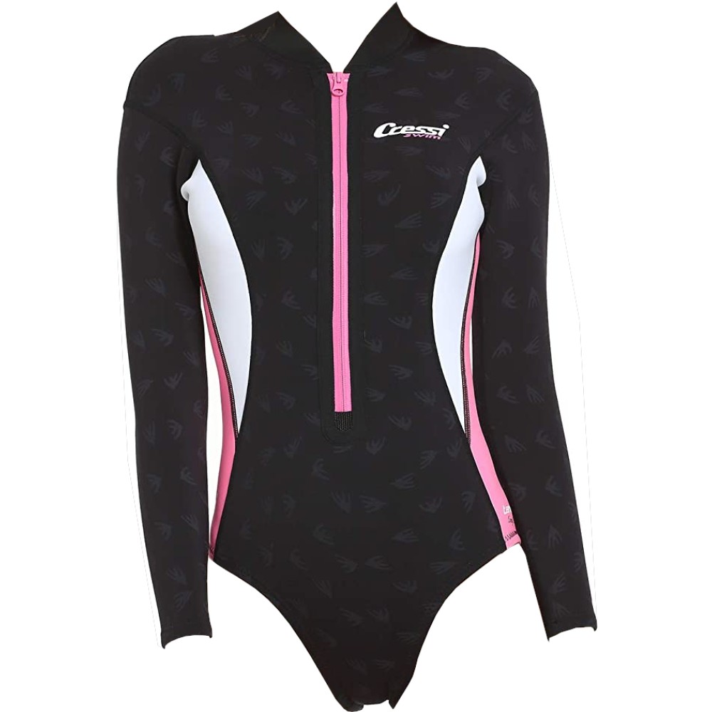 CRESSI TERMICO LADY 2m/m Μακρυμάνικο ισοθερμικό μαγιώ μαύρο / ροζ / λευκό