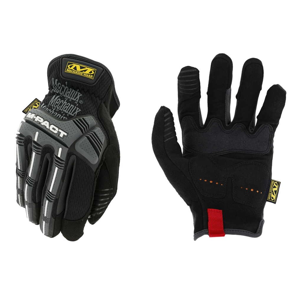 Γάντια εργασίας MECHANIX M-pact Open Cuff - Black Grey