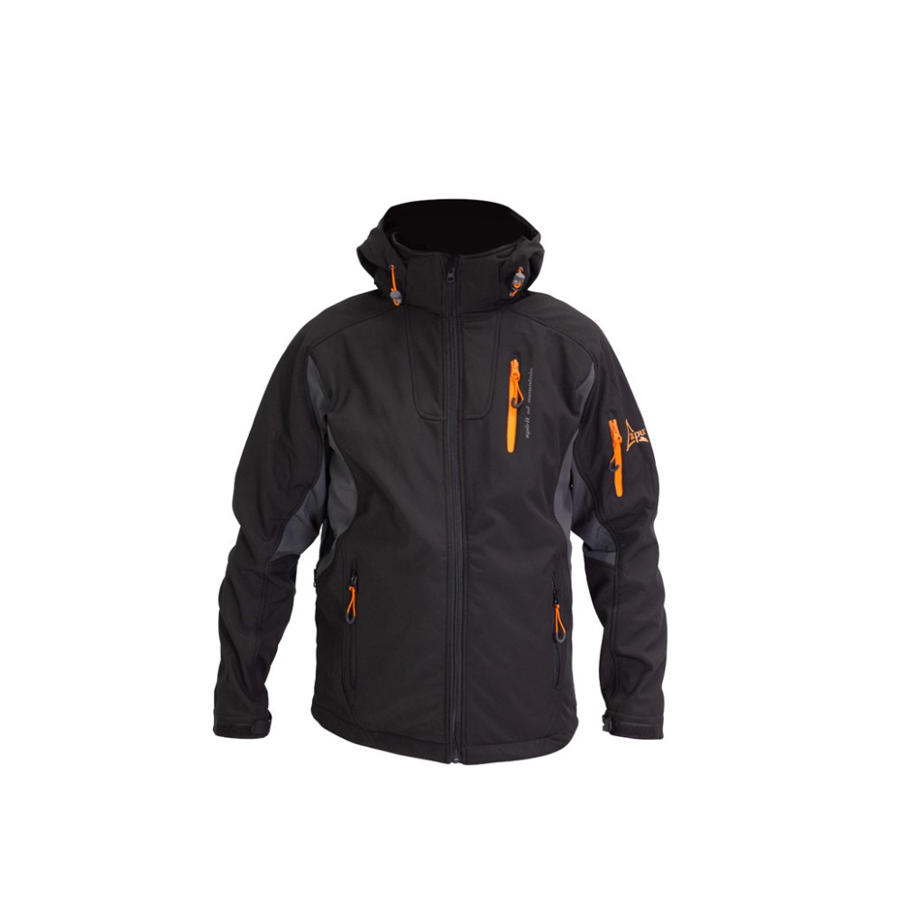 Μπουφάν APU SoftShell μαύρο / πορτοκαλί