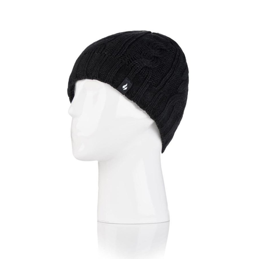 HEAT HOLDERS Γυναικείος Σκούφος cable hat - Black