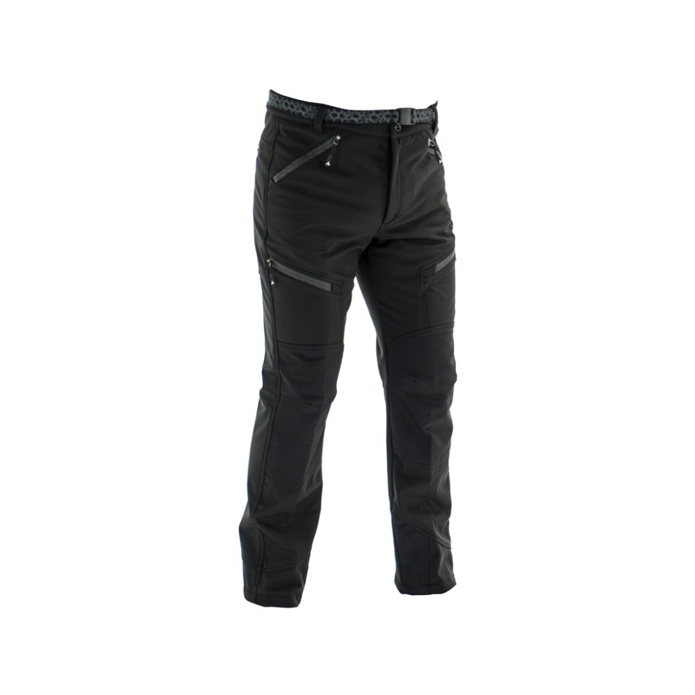 Apu Lhotse Softshell γυναικείο Μακρύ Παντελόνι Πεζοπορίας Μαύρο