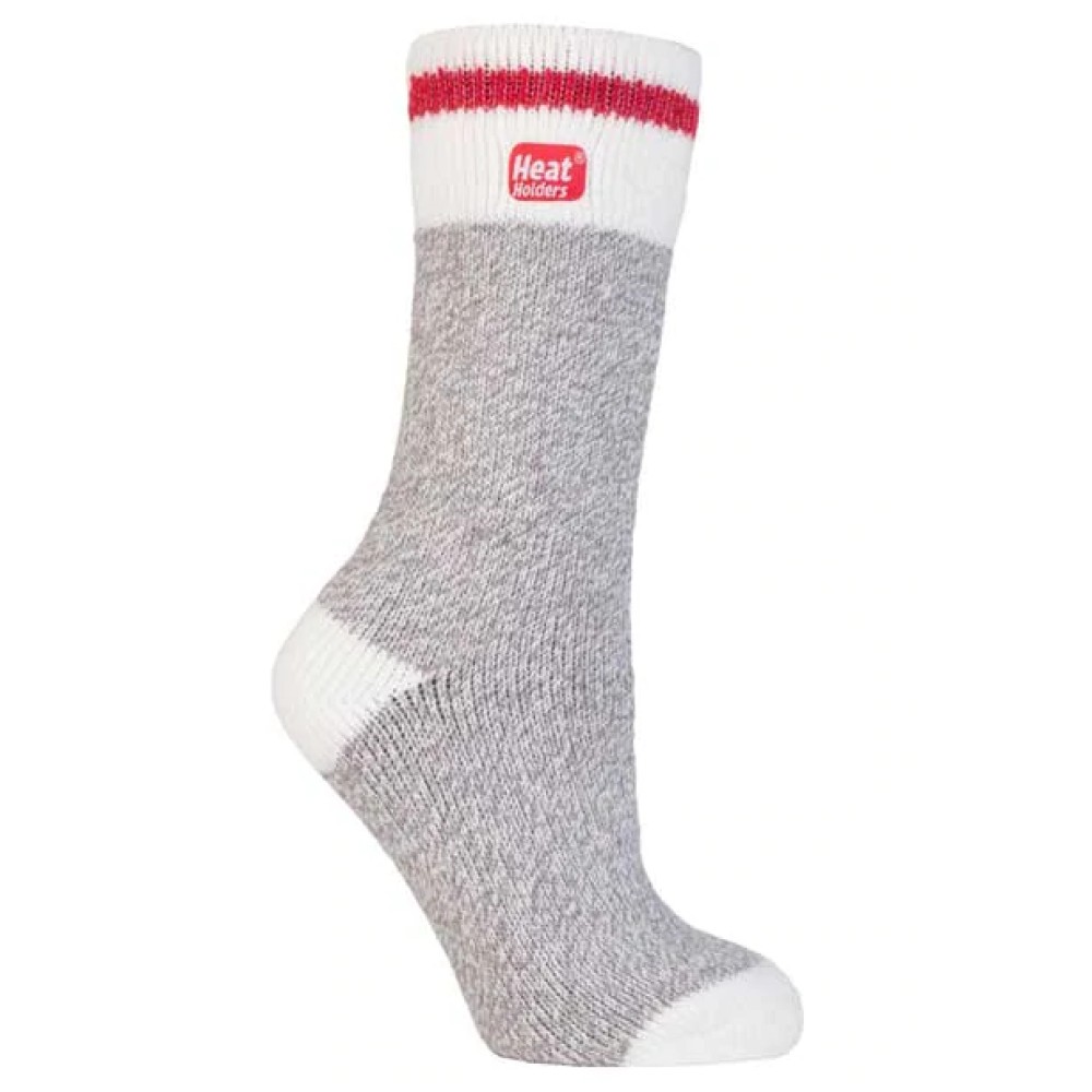 Γυναικείες κάλτσες HEAT HOLDERS Cream Block Twist Crew - grey