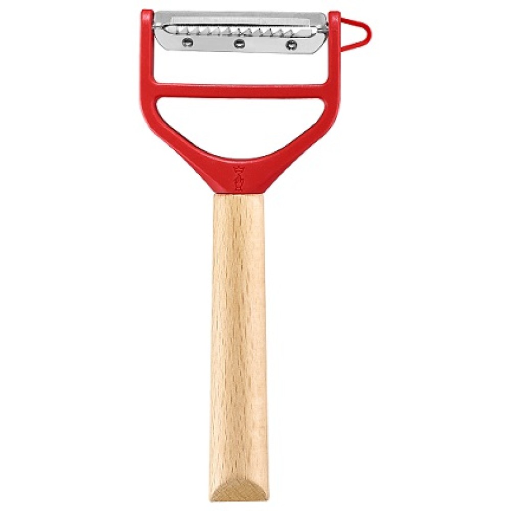 Μαχαίρι Ξεφλουδίσματος Peeler T-Duo ξύλινη λαβή - κόκκινο