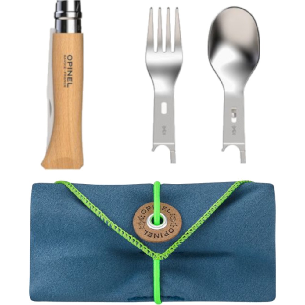OPINEL Picknik+ Set - σουγιάς Νο.8 κουτάλι πηρούνι πετσέτα