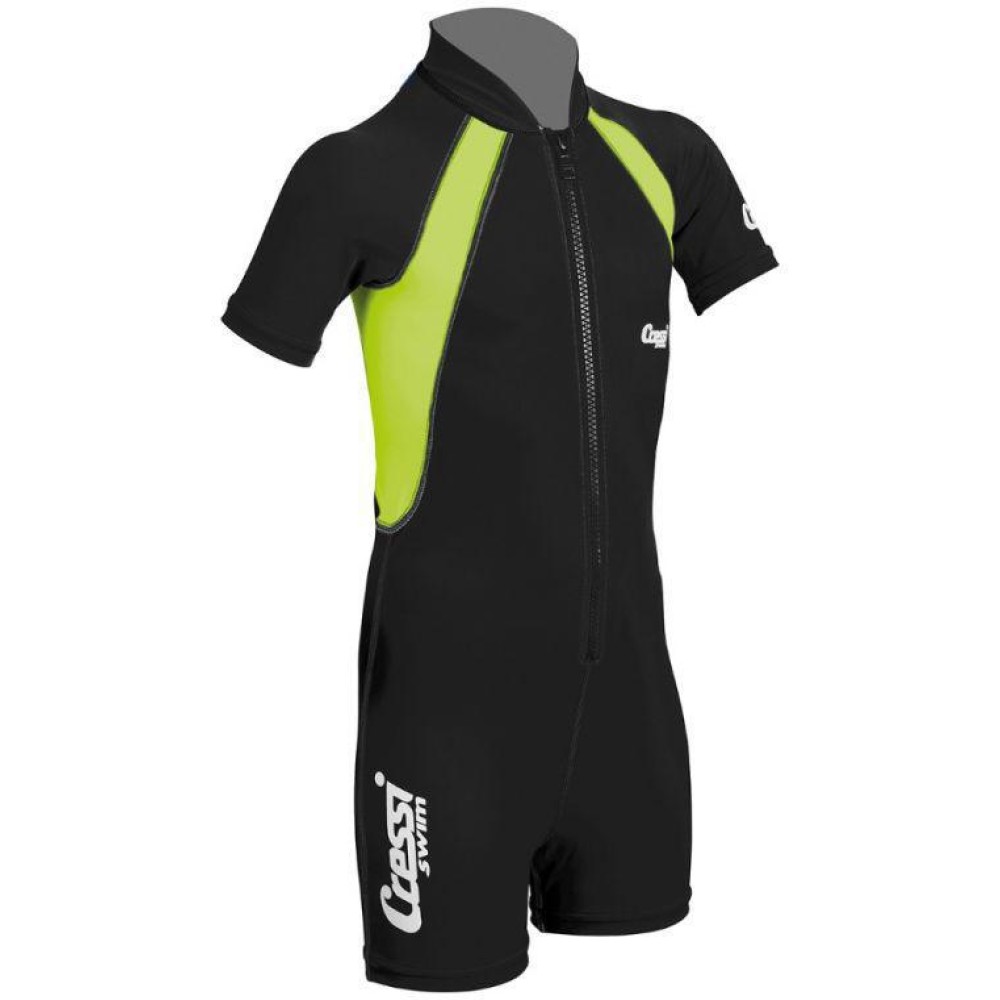 Παιδική στολή CRESSI short sleeve 1.5 mm - μαύρο / λάιμ