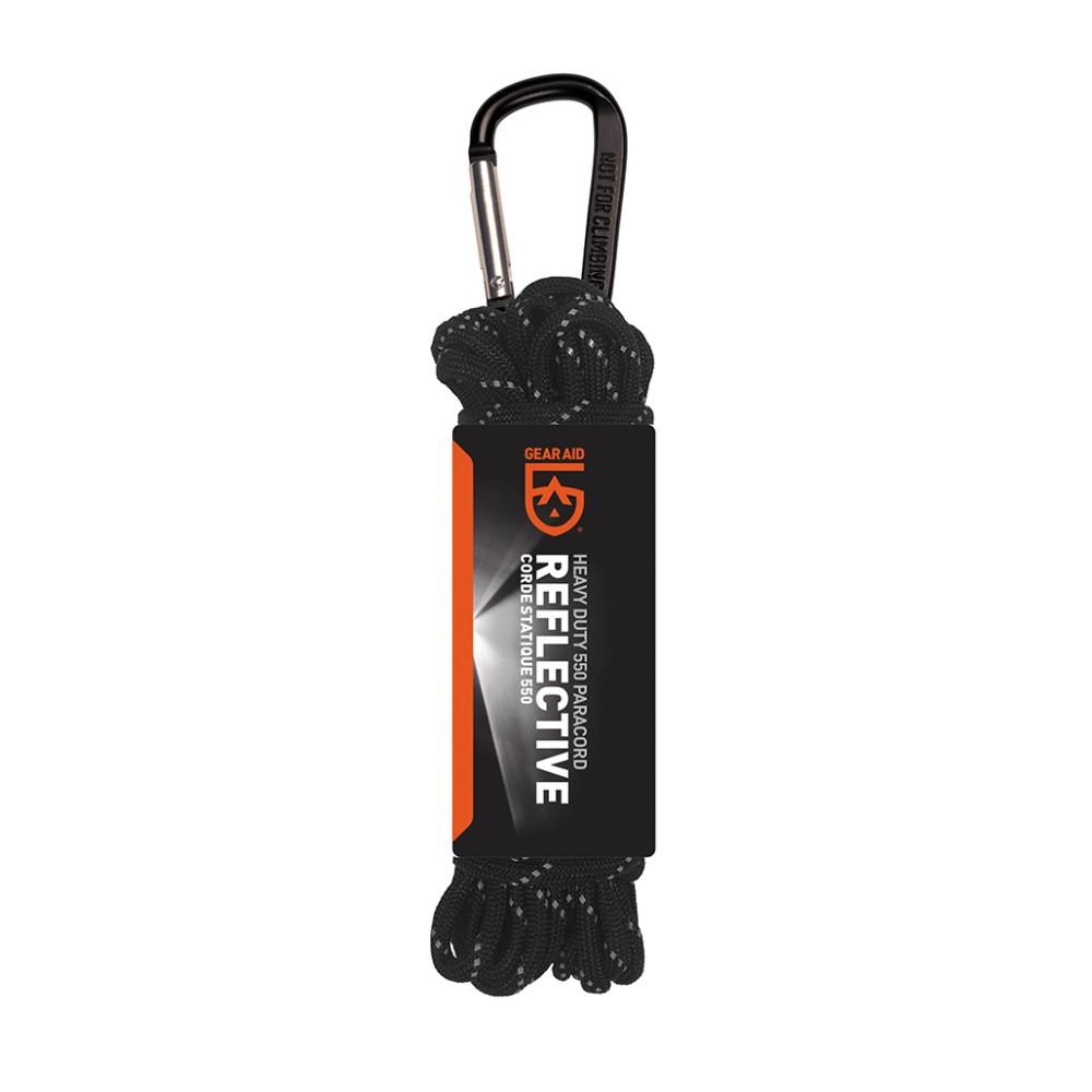 Κορδόνι GEAR AID Reflective 9m utility line - μαύρο