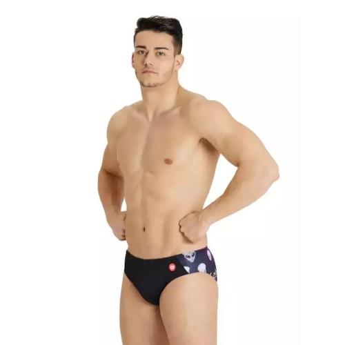 ΑΝΔΡΙΚΟ ΜΑΓΙΟ ARENA MEN'S CRAZY ARENA SWIM BRIEF NO SIGNAL μαύρο