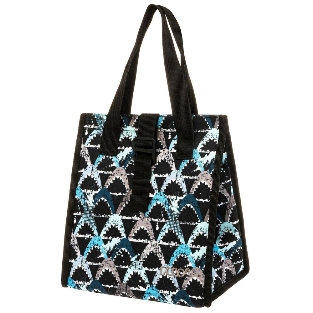 Polo Shark Τσαντάκι Φαγητού 6lt Χειρός Μαύρο Μ22 x Π16 x Υ26cm