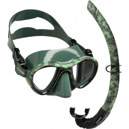 CressiSub Μάσκα Θαλάσσης Set σε Πράσινο χρώμα METIS + CORSICA COMBO GREEN HUNTER