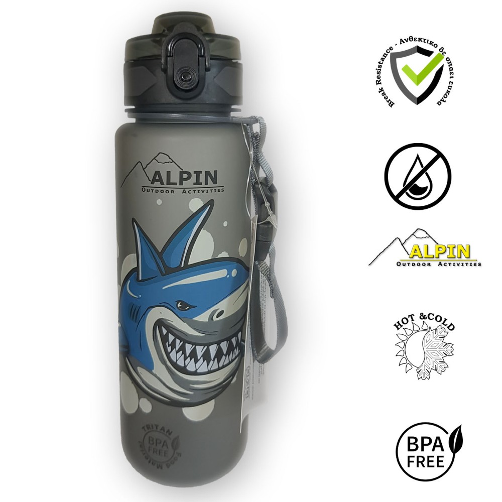 Παγούρι 630ml v2 Alpin Outdoor kids Light - Shark
