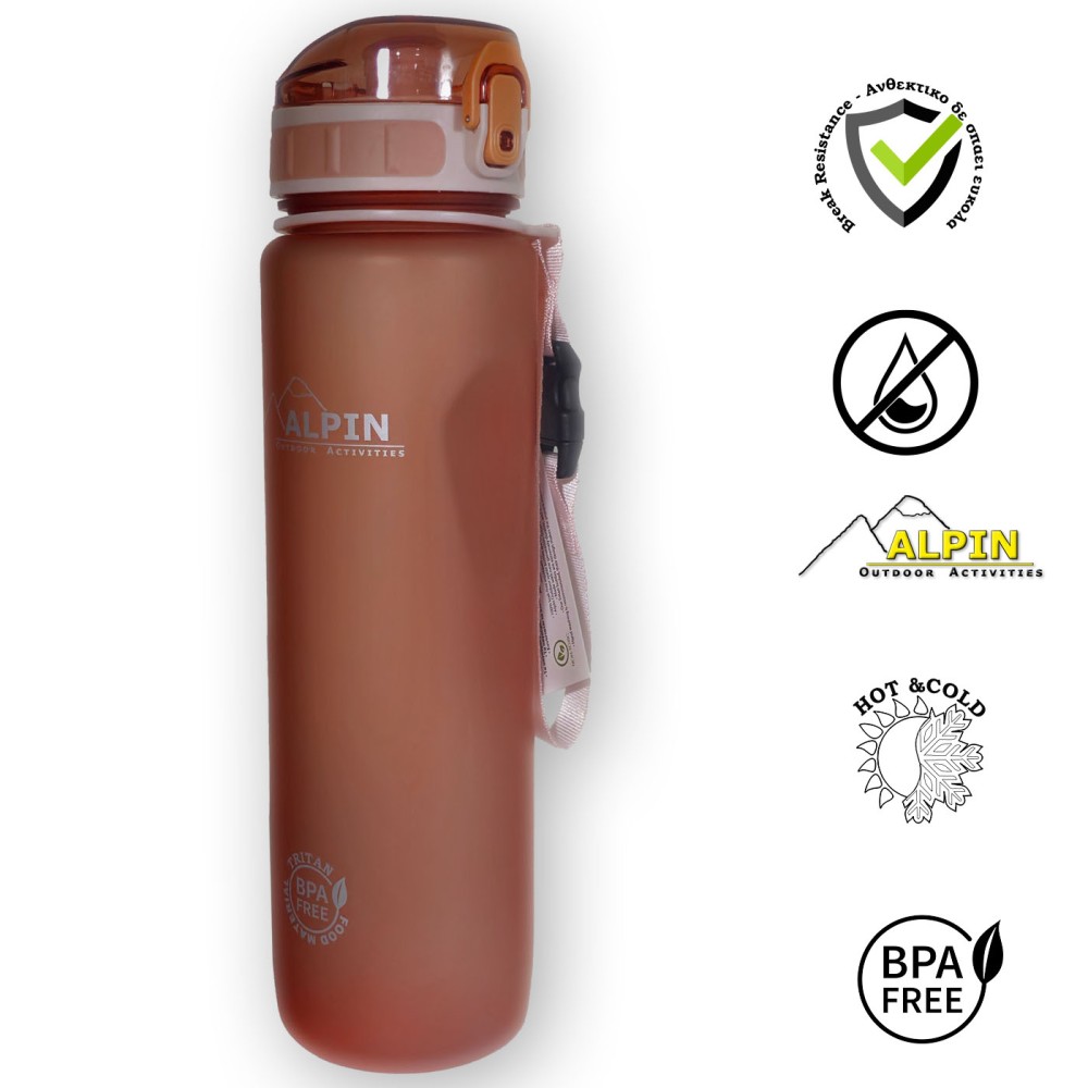 Παγούρι 1000ml v2 Alpin Outdoor Combo - Tritan - Orange