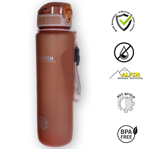 Παγούρι 1000ml v2 Alpin Outdoor Combo - Tritan - Orange