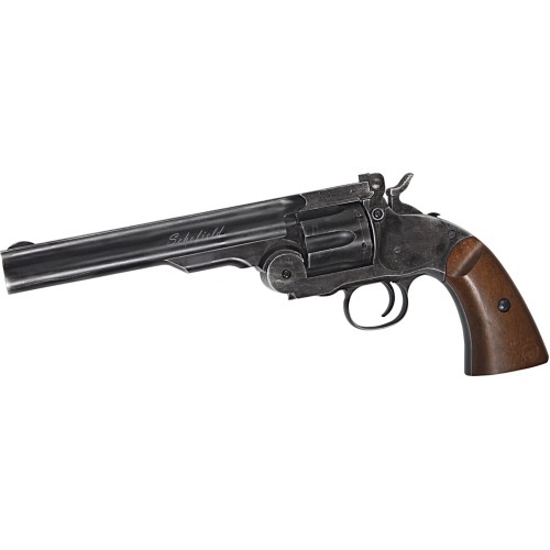 Asg Αεροβόλο Πιστόλι CO2 Schofield 6"Airgun Aging BK & Wooden Grip Μεταλλικό 4.5mm