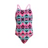 Παιδικό μαγιό ολόσωμο FUNKITA Girl's Diamond Back One Piece - Square Stare