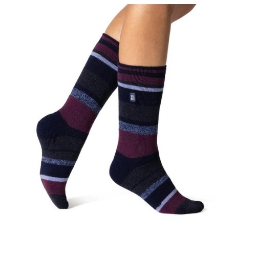 Γυναικείες ΚΑΛΤΣΕΣ HEAT HOLDERS Jacquard Lite - Navy/Purple