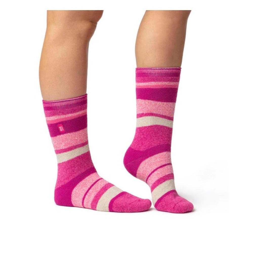Γυναικείες ΚΑΛΤΣΕΣ HEAT HOLDERS Lite Jacquard Stripe Socks - Clayton - Pink