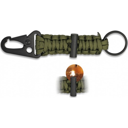 Albainox Paracord Μπρελόκ με Πυρόλυθο Χακί