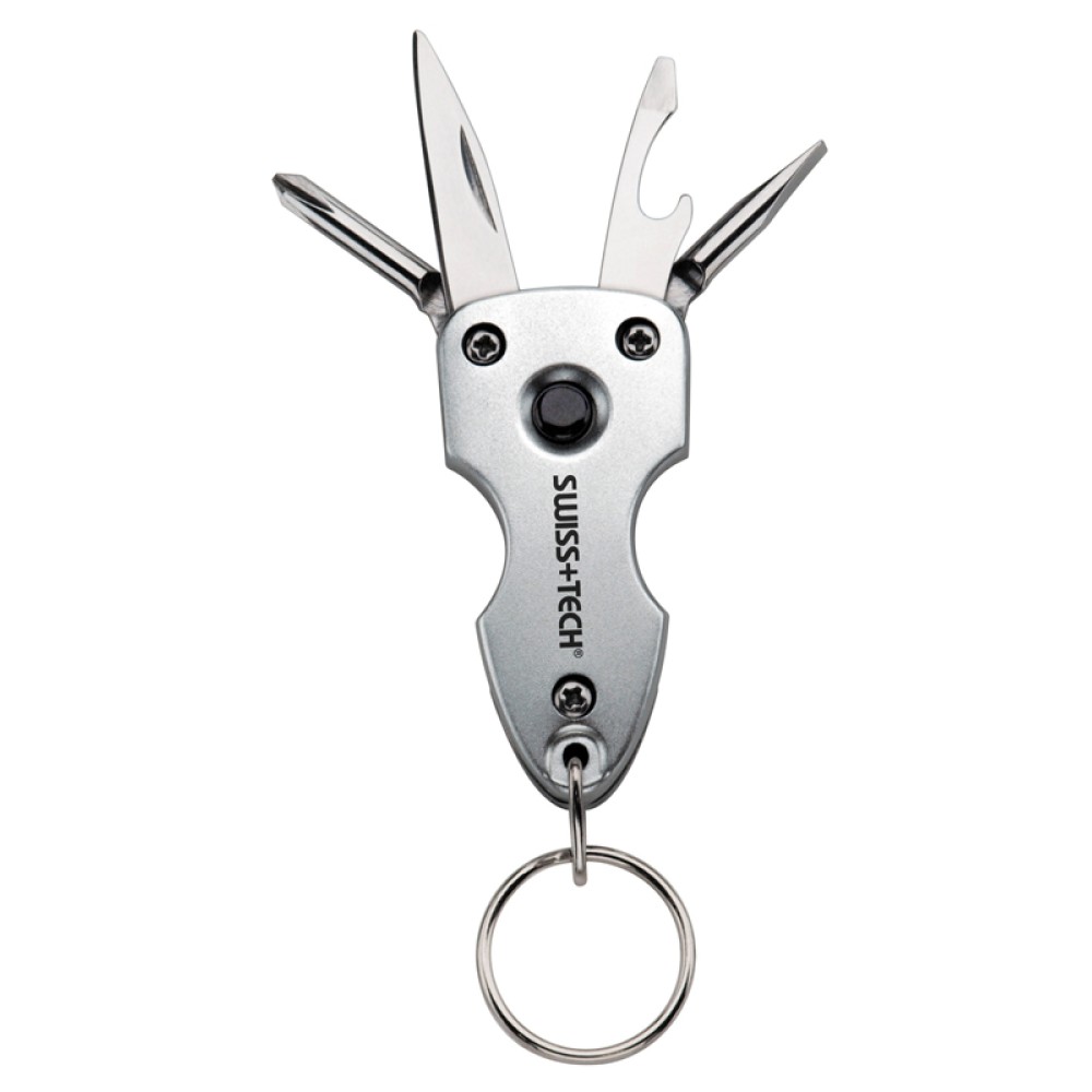 Πολυεργαλείο μπρελόκ SWISS+TECH Key Ring 7-in-1 - silver