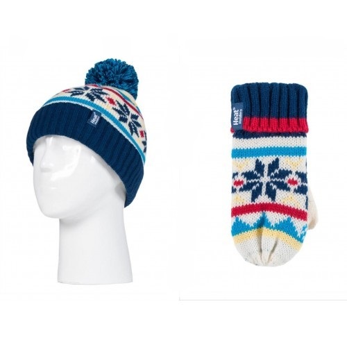 Σκούφος για αγορια jacquard με pom pom  & γάντια