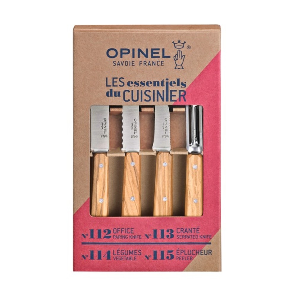 Σετ μαχαίρια Κουζίνας "Essentials Olive" OPINEL