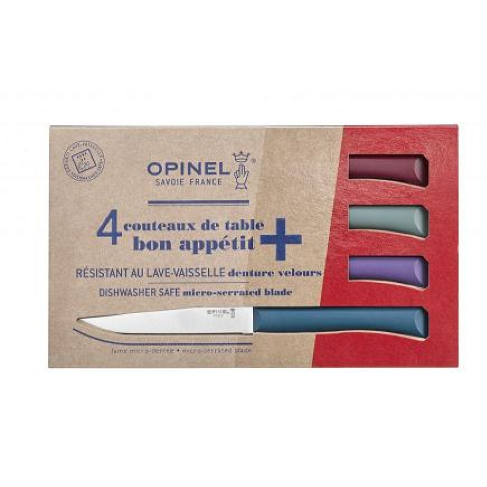 Μαχαίρι κουζίνας Σετ 4 χρώματα Bon appetit+ Glam Opinel