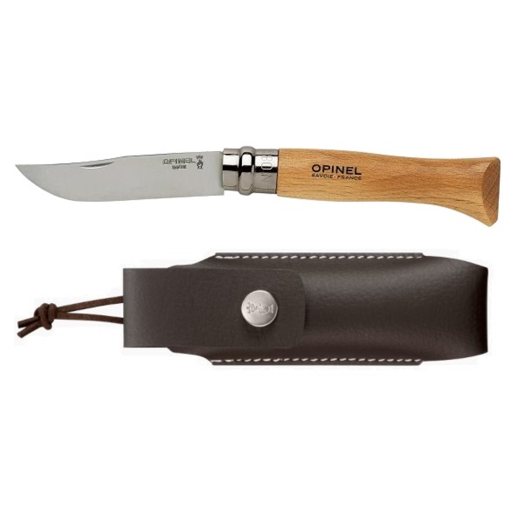 Σουγιάς OPINEL inox No8 με θήκη - οξυά