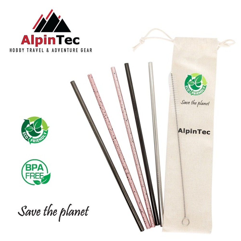 Οικολογικά Καλαμάκια ALPINTEC ίσια 6MM