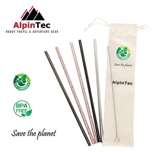 Οικολογικά Καλαμάκια ALPINTEC ίσια 6MM