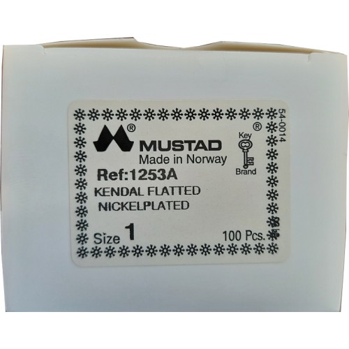 MUSTAD Αγκίστρι 1253A No8 (Made in Norway - 100 τεμ)