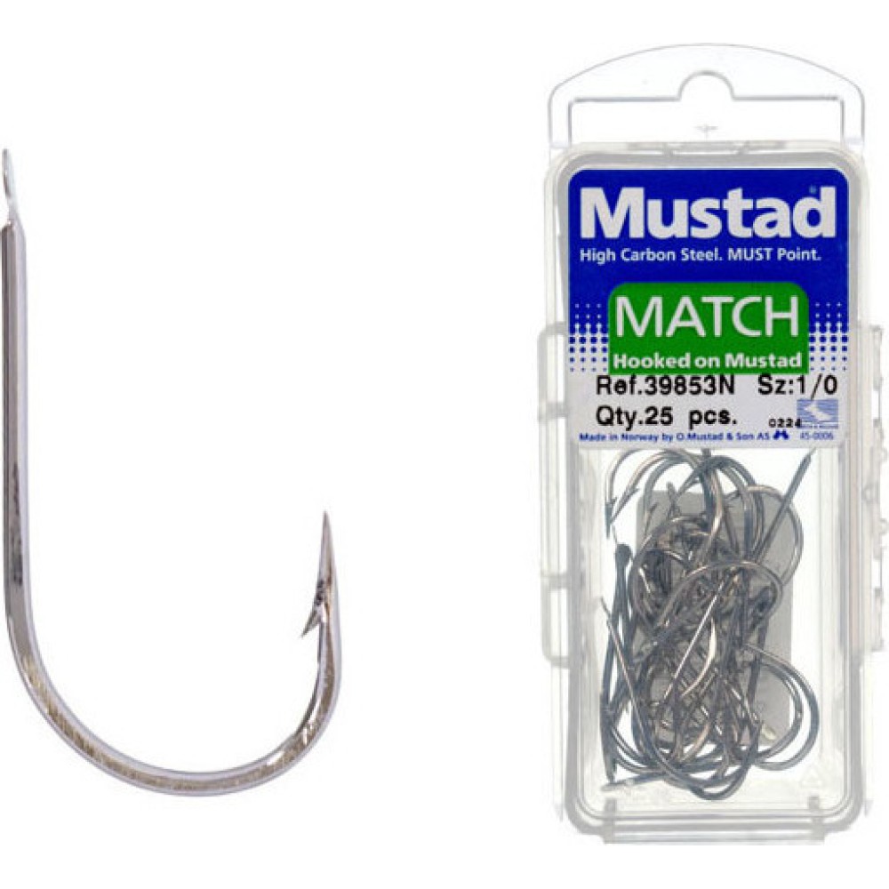 MUSTAD Αγκίστρι 39853N Nickel No2 (50 τεμ)