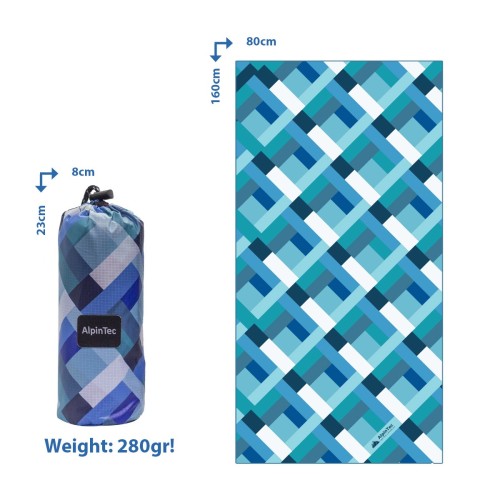 Πετσέτα ALPINTEC Microfiber DryFast Paint 80×160 Norm II