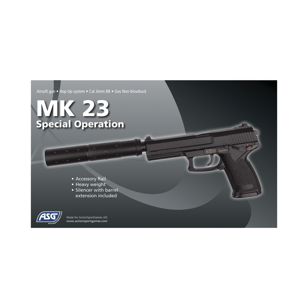 Πιστόλι Airsoft GNB ASG MK23 Full set ho-up black