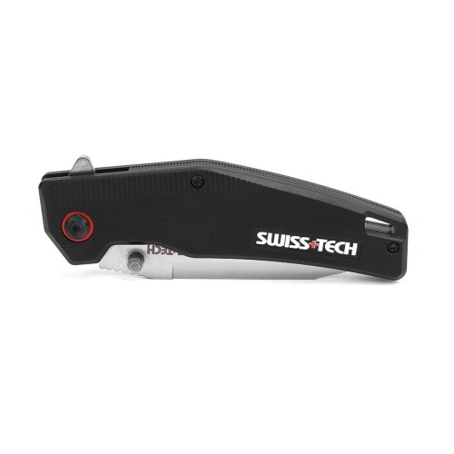SWISS+TECH G10 Folding Knife Satin Polish