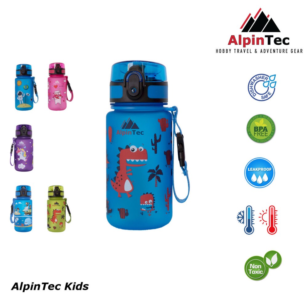 Παγούρι ALPINTEC Kids 350ml Πεταλούδα - Ροζ παλ
