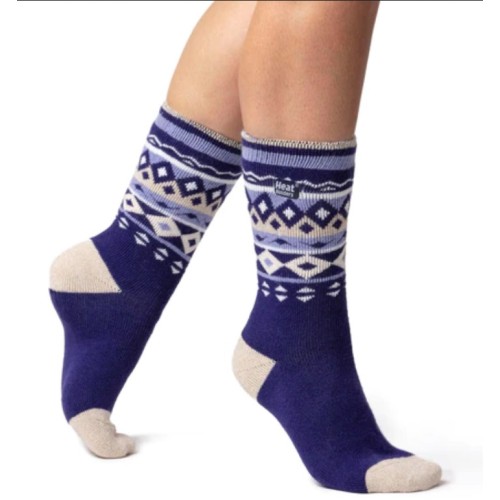 Γυναικείες ΚΑΛΤΣΕΣ HEAT HOLDERS Jacquard Lite Holmcroft - Navy / Cream