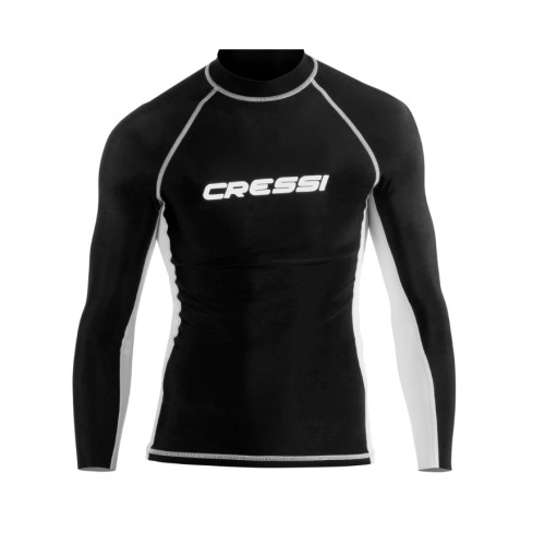 Ανδρικό RASH GUARD ΜΑΚΡΥ ΜΑΝΙΚΙ BLACK/WHITE