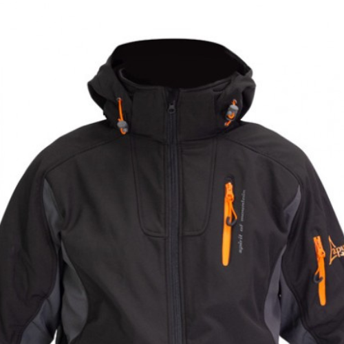 Μπουφάν APU SoftShell μαύρο / πορτοκαλί