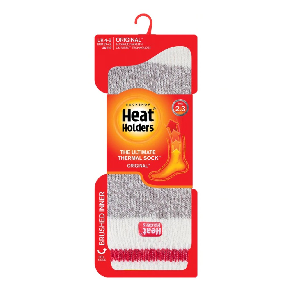 Γυναικείες κάλτσες HEAT HOLDERS Cream Block Twist Crew - grey