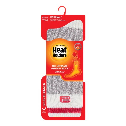 Γυναικείες κάλτσες HEAT HOLDERS Cream Block Twist Crew - grey