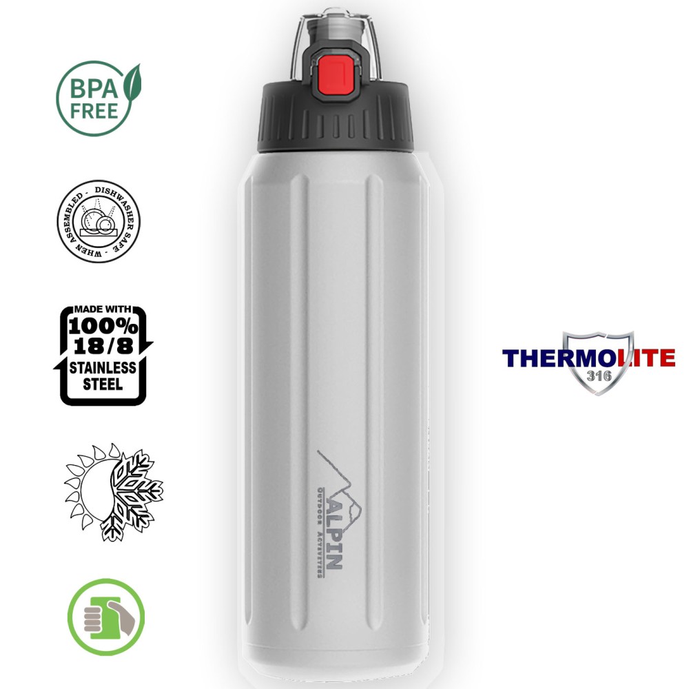 ALPIN Θερμός Ανοξείδωτο με Μόνωση 6 στρωμάτων 600ml - λευκό