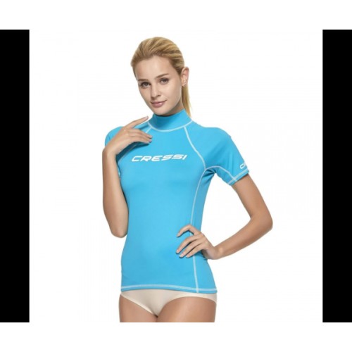 Γυναικείο Rash Guard CRESSi κοντό μανίκι - aquamarine