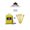 Προστατευτική ψάθα ALPINTEC Favour Family 210cm x 210cm - κίτρινο / ανθρακίτης / κίτρινο