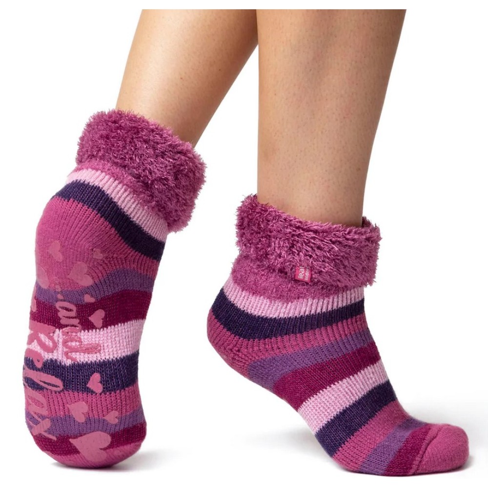 Γυναικείες κάλτσες HEAT HOLDERS Lounge - muted pink stripe